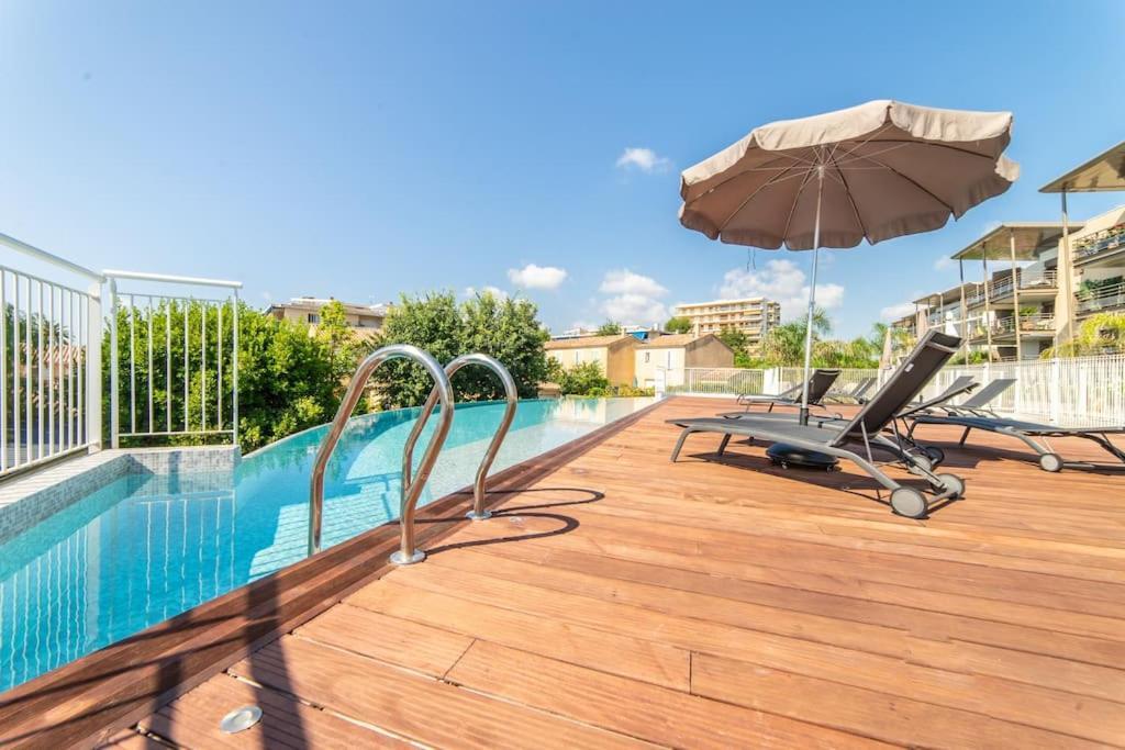 昂蒂布A7- 2 Bdr Sea & Mountain View - Ac, Parking, Pool & Terrace公寓 外观 照片